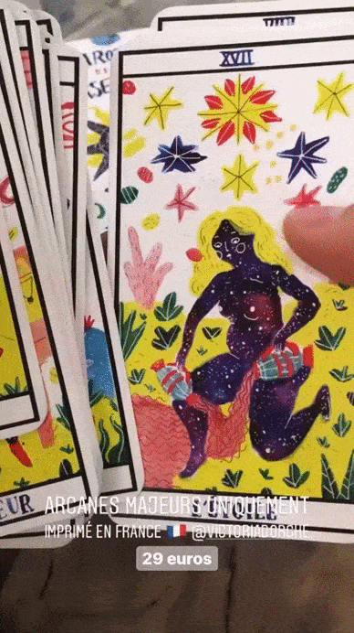 tarot de marseille illustration victoria dorche paris france made in fait main print aquarelle sorcière witchy rider waite lyon happy sisyphe