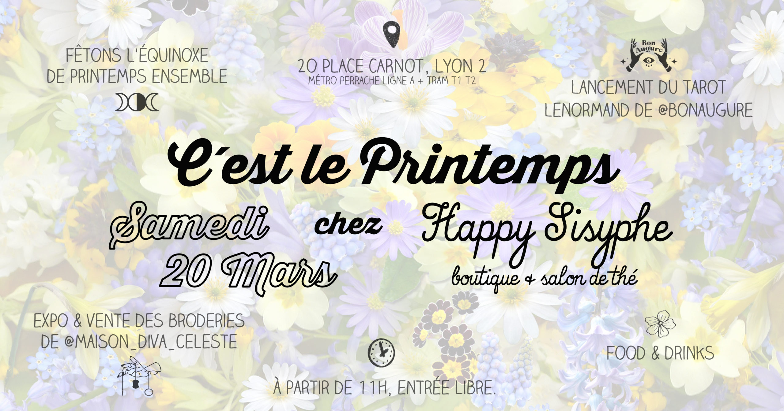 C'est le Printemps chez Happy Sisyphe lyon boutique salon de thé concept store event évènement journée ostara sorcière créateurs créatrice lyonnaise sabbat wicca