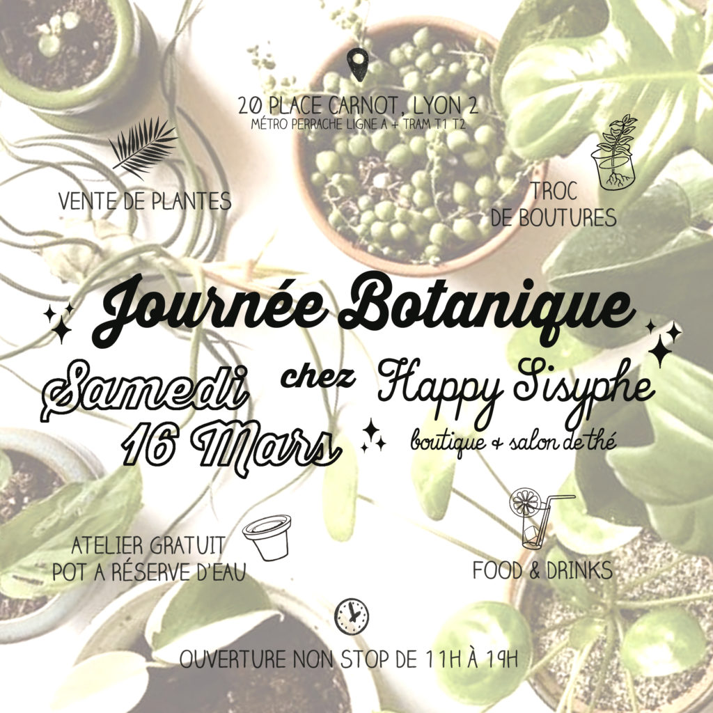 Journée Botanique 1 Happy Sisyphe Boutique Lyon événement plantes pots