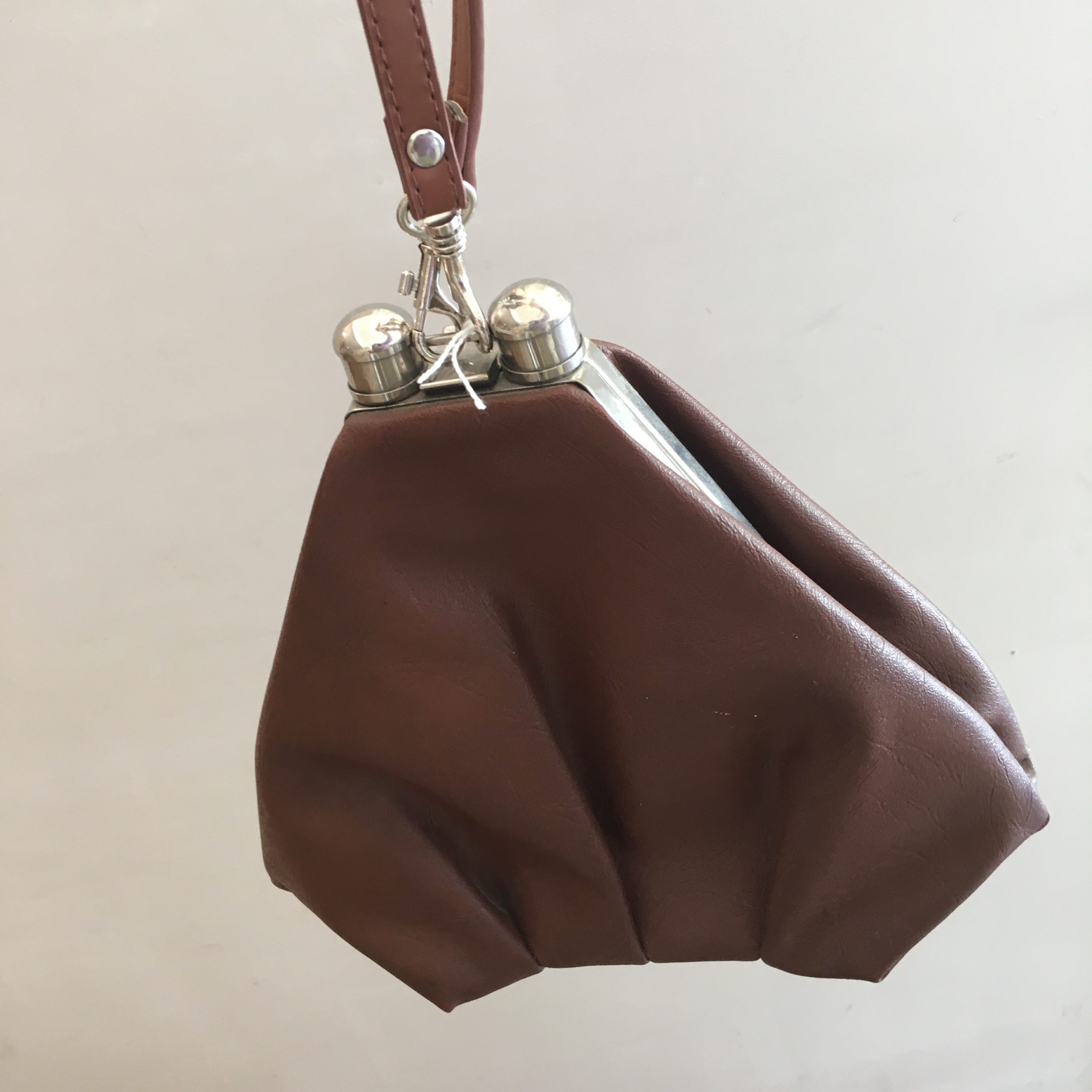 Sac bourse vintage marron pochette Happy Sisyphe boutique Lyon