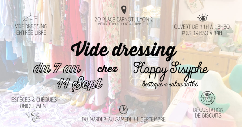 vide dressing happy sisyphe lyon lyonnaise seconde main fripes friperie brocante vintage éco responsable éthique affaires vêtements chaussures bon plan