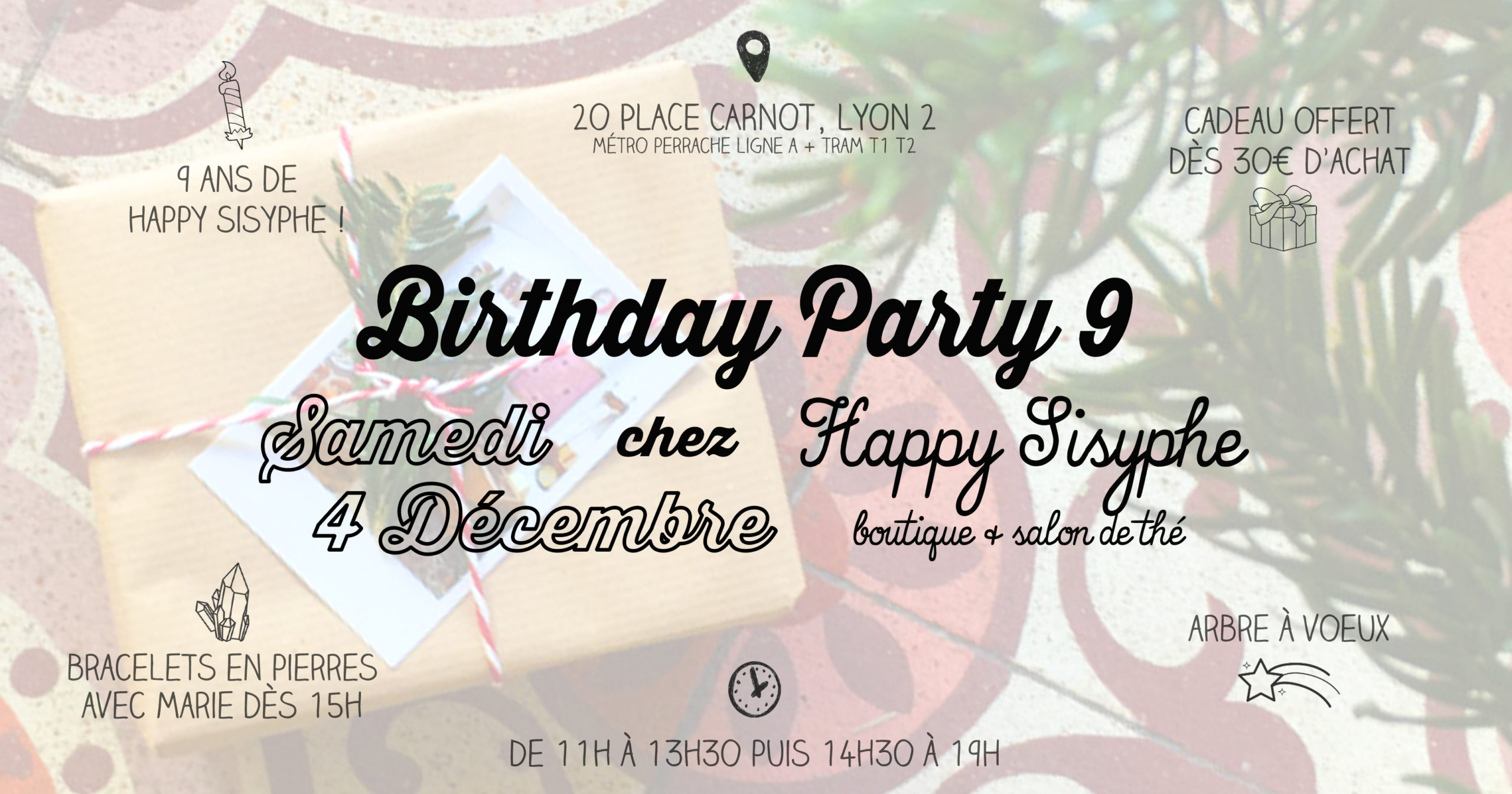 happy sisyphe lyon boutique concept store 9 ans anniversaire vernissage évènement cadeau idée original offert merci créateurs créatrice magie bijoux pierre