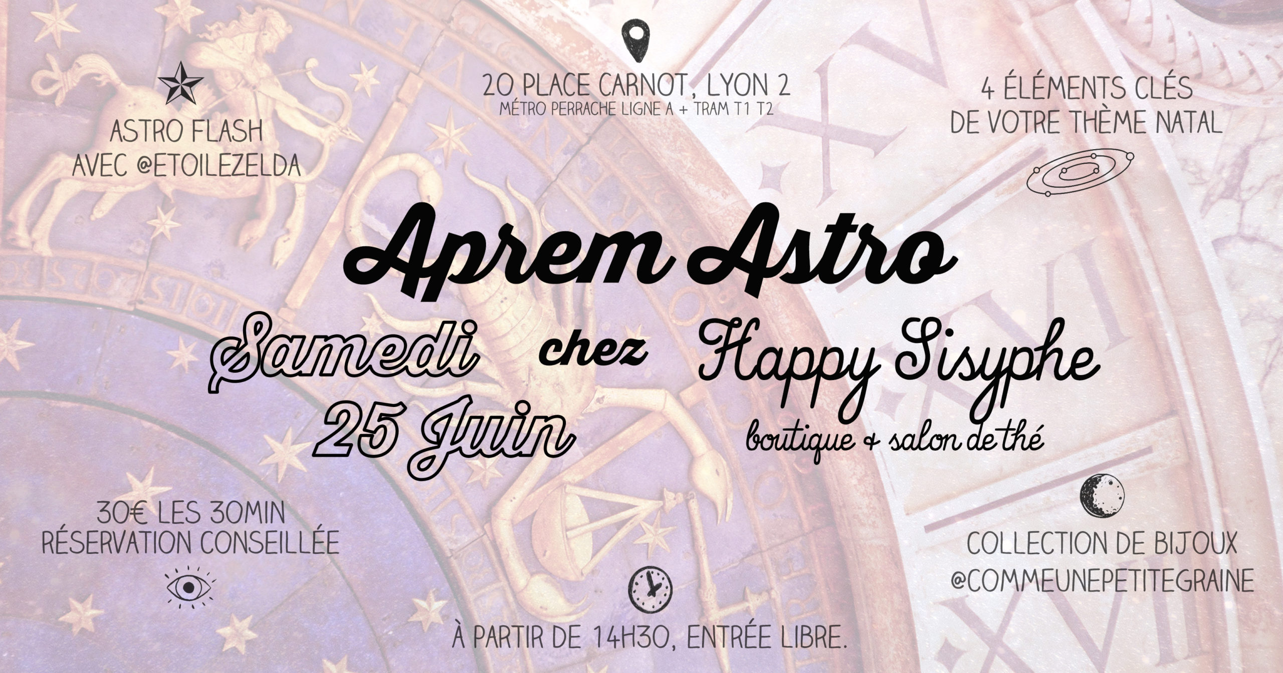 astrologie astro flash lyon happy sisyphe boutique salon de thé zelda étoile astrologue theme natal astral zodiaque sorcière sorcières magie