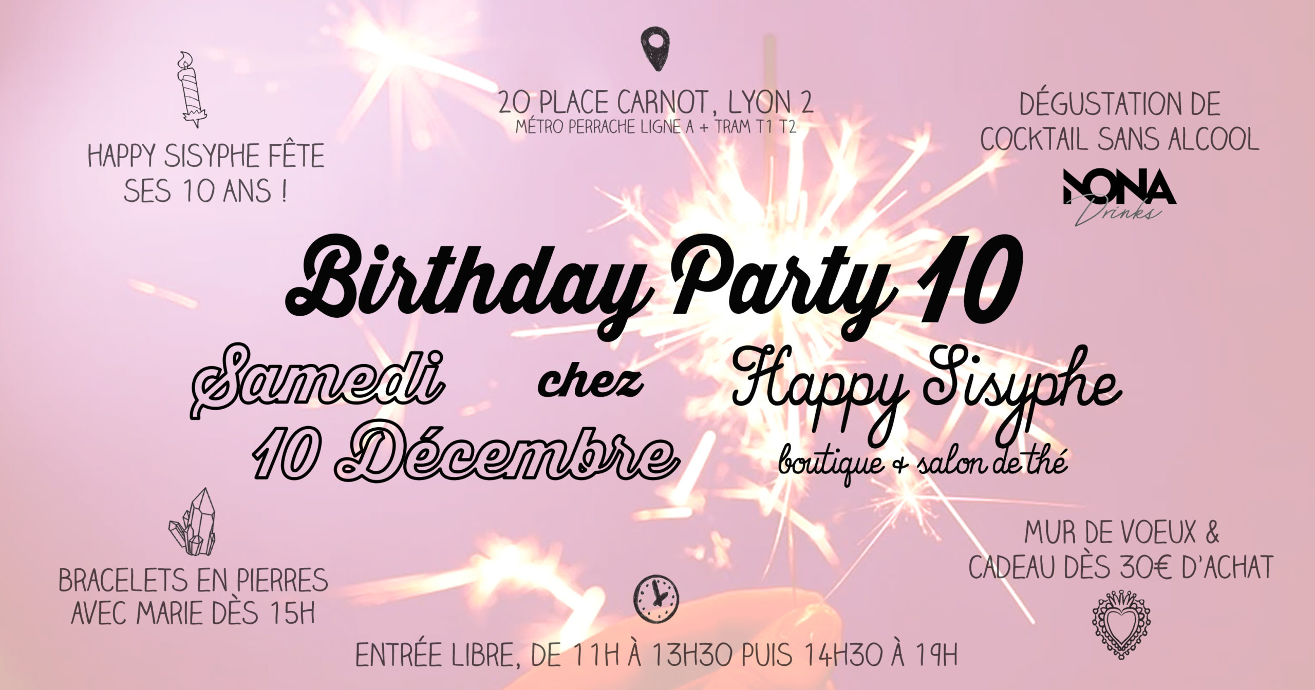 happy sisyphe lyon boutique concept store 9 ans anniversaire vernissage évènement cadeau idée original offert merci créateurs créatrice magie bijoux pierre